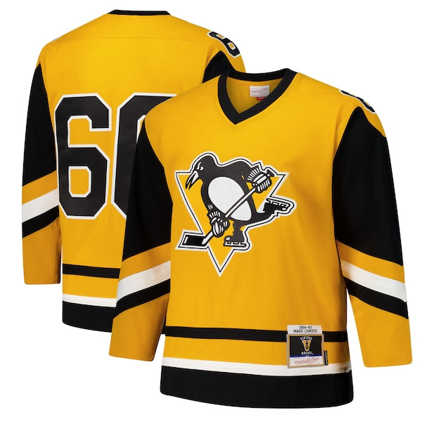 Mario Lemieux Pittsburgh Penguins 1984-85 Power Play Jersey - Gold/Black