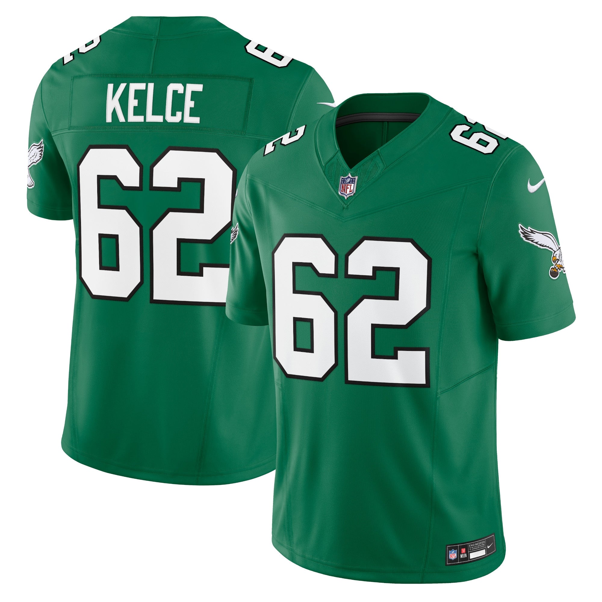 Jason Kelce Philadelphia Eagles Nike Vapor F.U.S.E. Limited Jersey - Midnight Green/Kelly Green - Image 6