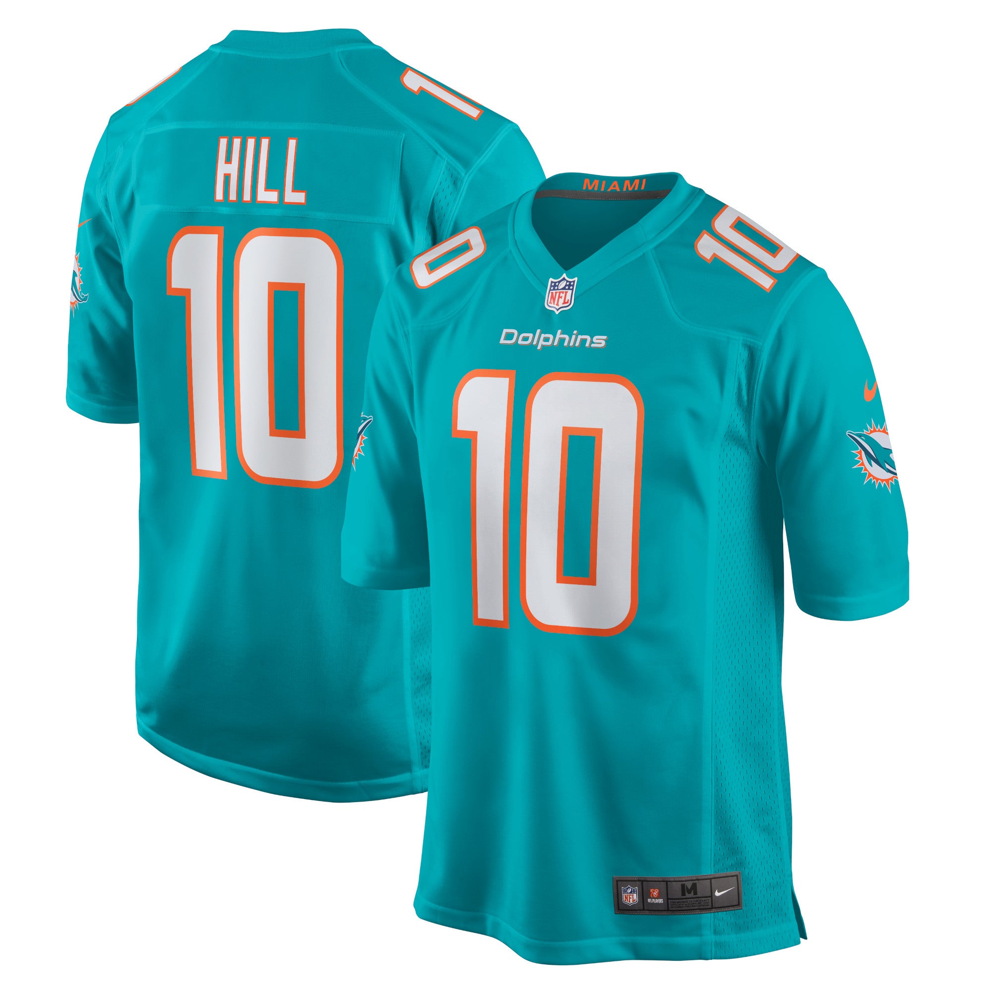 Tyreek Hill Miami Dolphins Nike Alternate Game Jersey - White/Aqua - Image 6