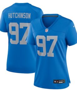 Aidan Hutchinson Detroit Lions Nike Women's Alternate Game Jersey - Blue