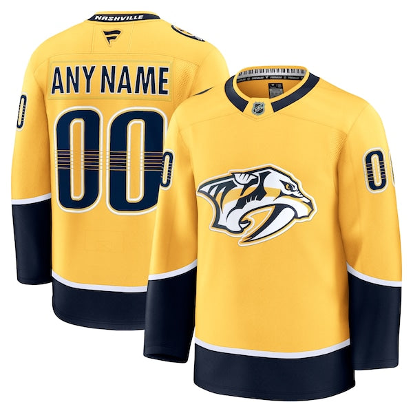 Nashville Predators Home Premium Custom Jersey - Gold/White - Image 2