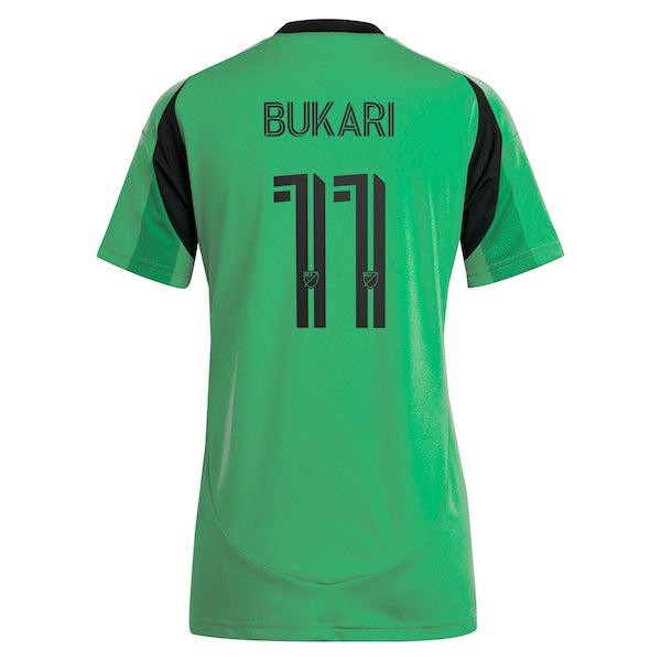 Osman Bukari Austin FC adidas Youth 2025 The Heartbeat Kit Replica Player Jersey - Green - Image 3