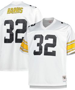 Franco Harris Pittsburgh Steelers Big & Tall 1976 Retired Player Replica Jersey - White/Black