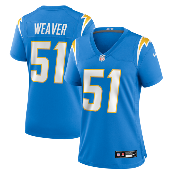 Rashad Weaver Los Angeles Chargers Nike Women's Team Game Jersey - Powder Blue