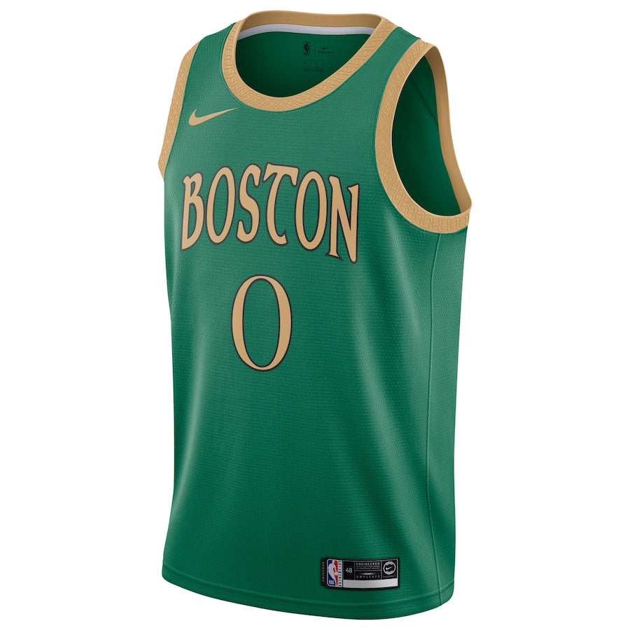 Jayson Tatum Boston Celtics Nike Unisex 2019/20 Swingman Player Jersey - City Edition - Green - Image 2