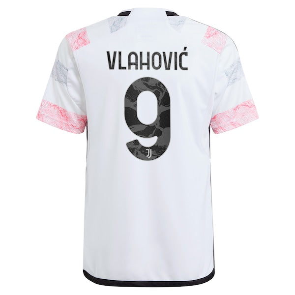 Du?an Vlahovi? Juventus adidas Youth 2023/24 Away Replica Jersey - White - Image 3