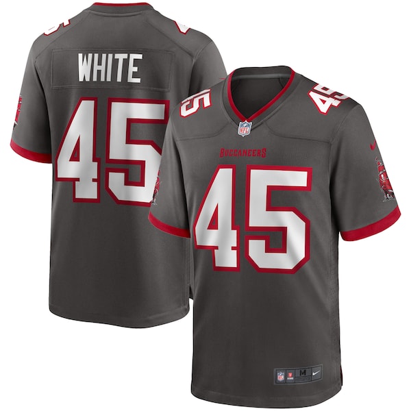 Devin White Tampa Bay Buccaneers Nike Game Jersey - Pewter/Red - Image 2