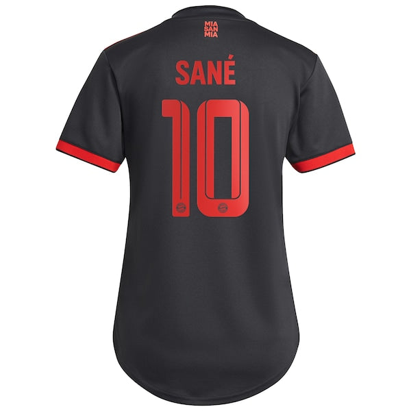 Leroy San¨¦ Bayern Munich adidas Women's 2022/23 Third Replica Player Jersey - Charcoal - Image 3