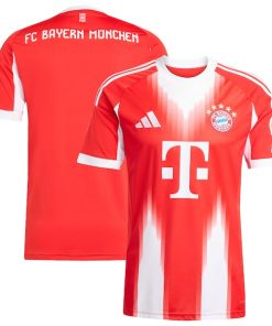 Alternative view of Bayern Munich adidas 2025/26 Home Replica Jersey - Red/White