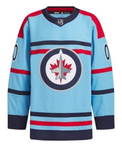 Alternative view of Winnipeg Jets adidas   Anniversary Primegreen Authentic Custom Jersey - Light Blue