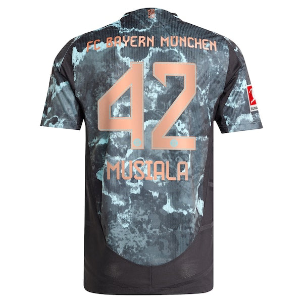 Jamal Musiala Bayern Munich adidas 2024/25 Away Authentic Player Jersey - Black - Image 3