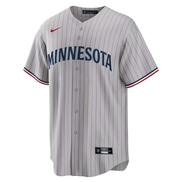 Minnesota Twins Nike Road Replica Team Jersey - Gray - Image 3