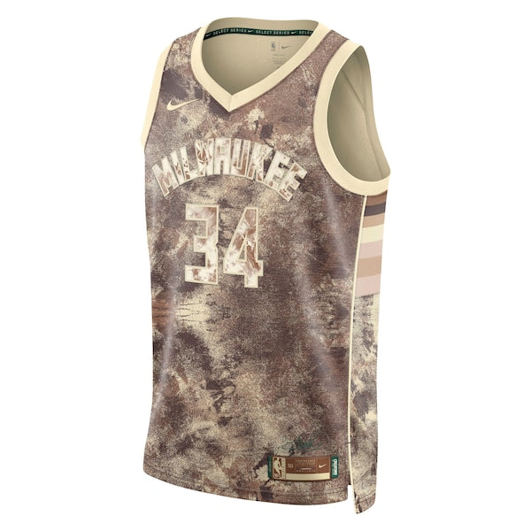 Giannis Antetokounmpo Milwaukee Bucks Nike Unisex Select Series Swingman Jersey - Brown - Image 2