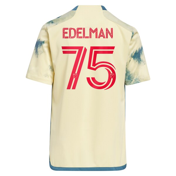 Daniel Edelman New York Red Bulls adidas Youth 2024 Daniel Patrick Kit Replica Jersey - Yellow - Image 3