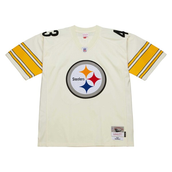 Troy Polamalu Pittsburgh Steelers Chainstitch Legacy Jersey - Cream - Image 3