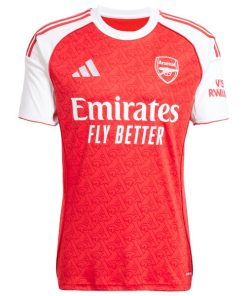 Alternative view of Declan Rice Arsenal adidas 2025/26 Home Replica Player Jersey - Red