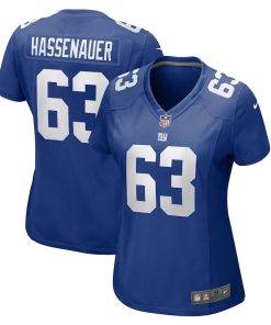 JC Hassenauer New York Giants Nike Women's Team Game Jersey - Royal