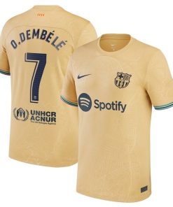 Ousmane Dembele Barcelona Nike Youth 2022/23 Away Replica Player Jersey - Gold