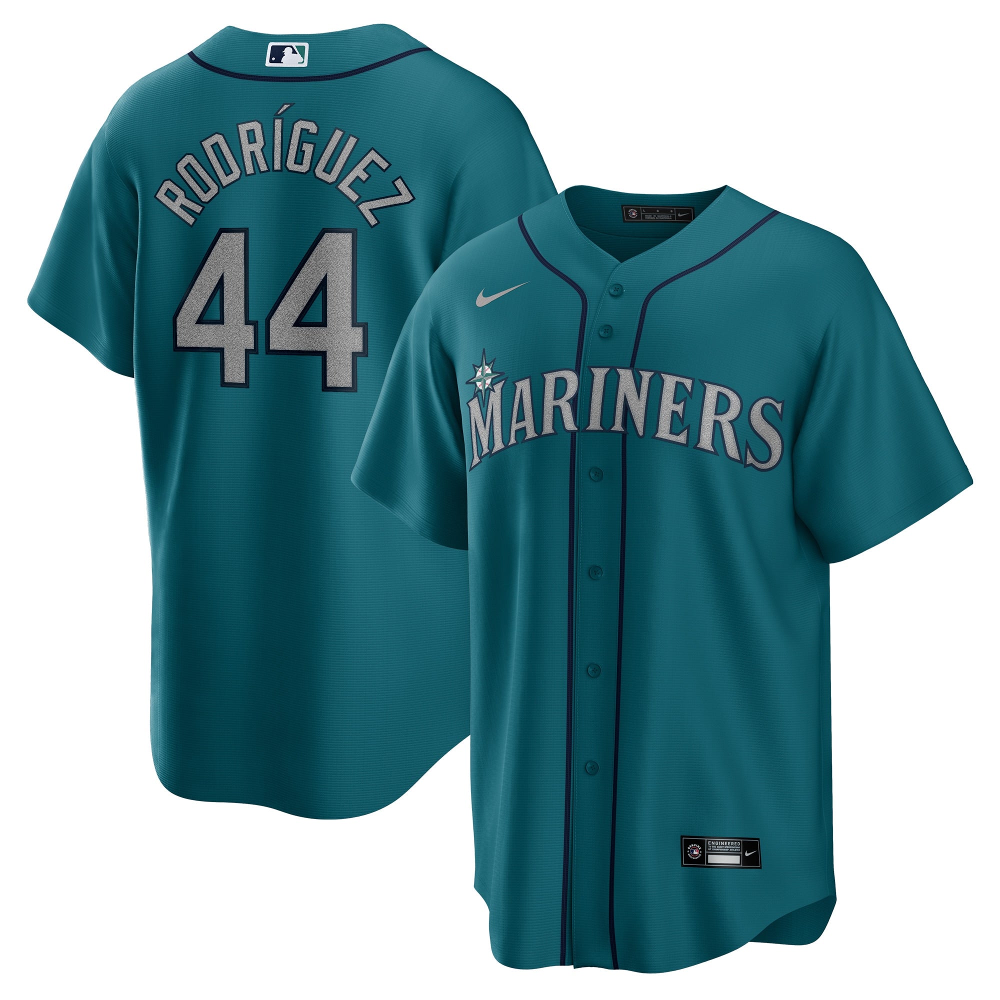 Julio Rodriguez Seattle Mariners Nike Official Replica Player Jersey - Navy/Aqua/White - Image 5