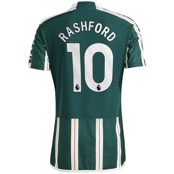 Marcus Rashford Manchester United adidas 2023/24 Away Authentic Player Jersey - Green/Red - Image 4