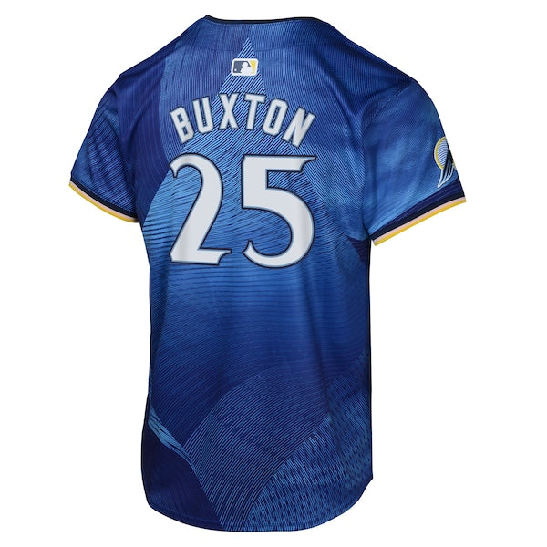 Byron Buxton Minnesota Twins Nike Youth 2024 City Connect Limited Jersey - Royal - Image 3