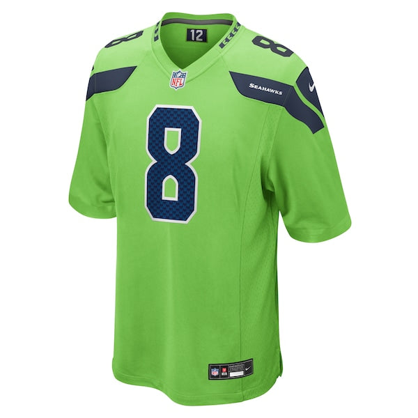 Coby Bryant Seattle Seahawks Nike Game Jersey - Neon Green/Navy - Image 3