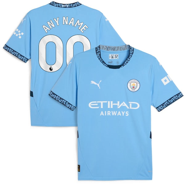 Manchester City Puma 2024/25 Home Replica Custom Jersey - Light Blue - Image 2