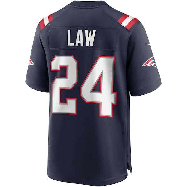 Ty Law New England Patriots Nike Game Retired Player Jersey - Navy/Red - Image 4