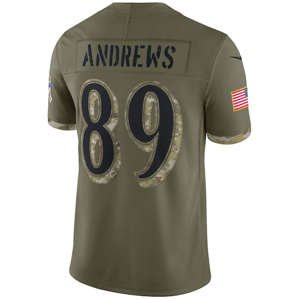 Mark Andrews Baltimore Ravens Nike 2022 Salute To Service Limited Jersey - Olive - Image 3