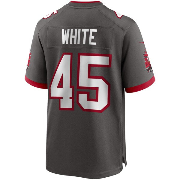 Devin White Tampa Bay Buccaneers Nike Game Jersey - Pewter/Red - Image 4