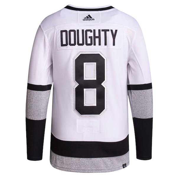 Drew Doughty Los Angeles Kings adidas Alternate Primegreen Authentic Player Jersey - White - Image 3